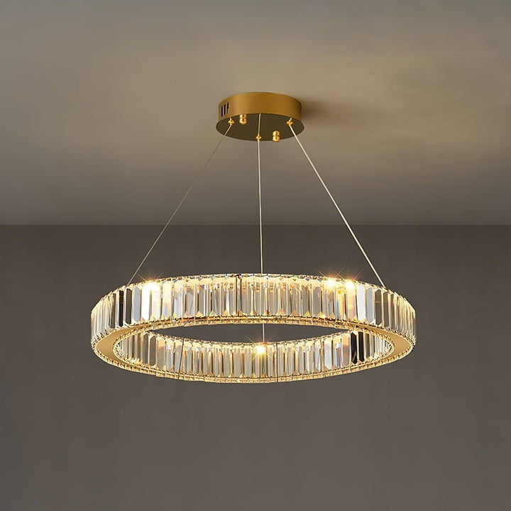 Modern Interlaced Ring LED Pendant Chandelier - Gold Finish