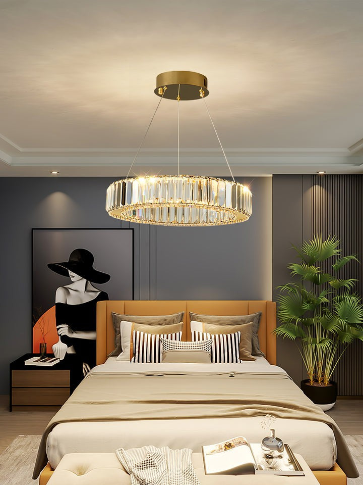 Modern Interlaced Ring LED Pendant Chandelier - Gold Finish