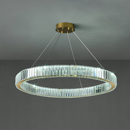 Modern Interlaced Ring LED Pendant Chandelier - Gold Finish