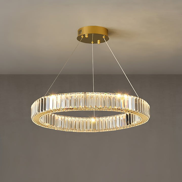 Modern Interlaced Ring LED Pendant Chandelier - Gold Finish
