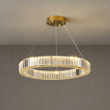 Modern Interlaced Ring LED Pendant Chandelier - Gold Finish