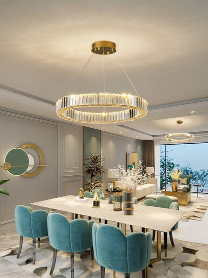 Modern Interlaced Ring LED Pendant Chandelier - Gold Finish