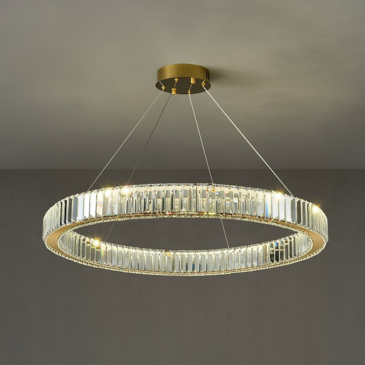Modern Interlaced Ring LED Pendant Chandelier - Gold Finish