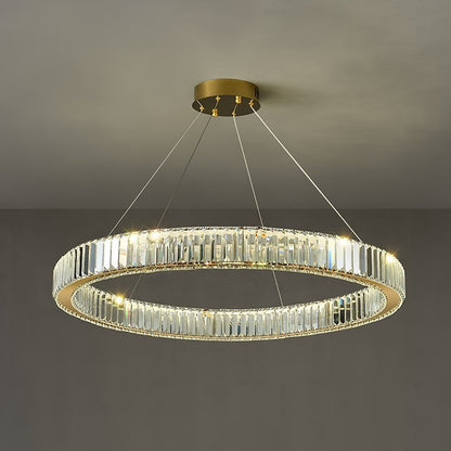Modern Interlaced Ring LED Pendant Chandelier - Gold Finish
