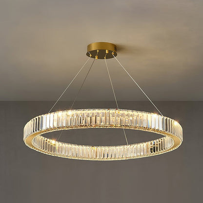 Modern Interlaced Ring LED Pendant Chandelier - Gold Finish