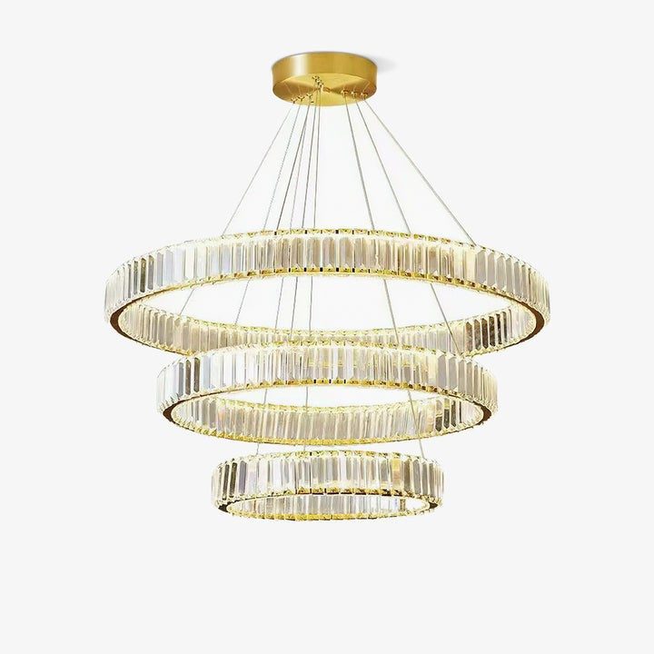 Modern Interlaced Ring LED Pendant Chandelier - Gold Finish