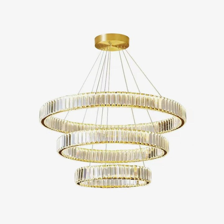 Modern Interlaced Ring LED Pendant Chandelier - Gold Finish