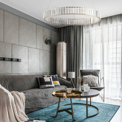 Modern Interlaced Ring LED Pendant Chandelier - Gold Finish