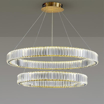 Modern Interlaced Ring LED Pendant Chandelier - Gold Finish