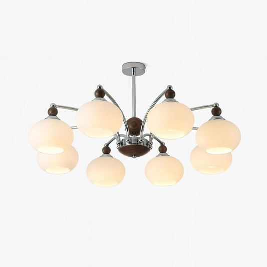 Modern Iron & Glass Multi-Arm Ceiling Chandelier – 3 to 8 Lights