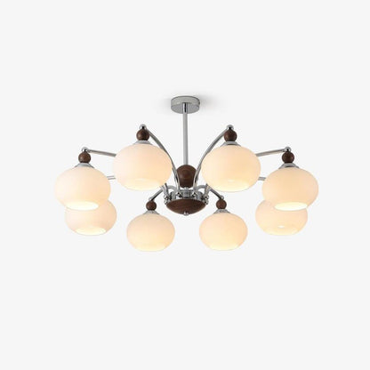 Modern Iron & Glass Multi-Arm Ceiling Chandelier – 3 to 8 Lights