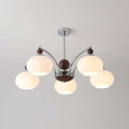 Modern Iron & Glass Multi-Arm Ceiling Chandelier – 3 to 8 Lights
