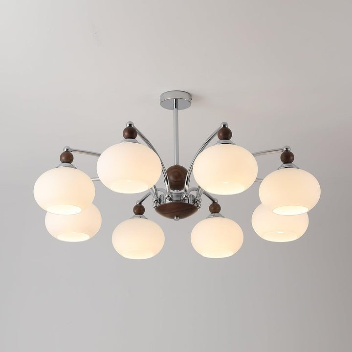 Modern Iron & Glass Multi-Arm Ceiling Chandelier – 3 to 8 Lights