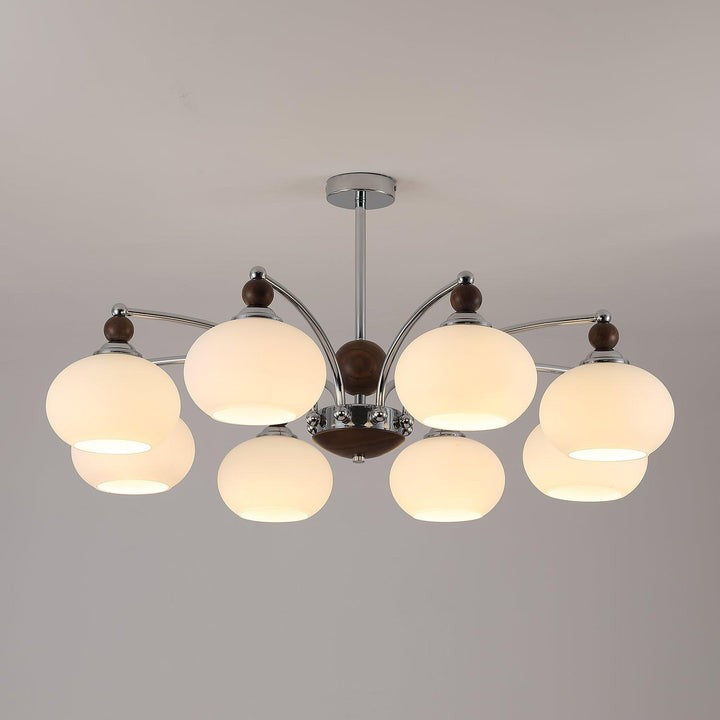 Modern Iron & Glass Multi-Arm Ceiling Chandelier – 3 to 8 Lights
