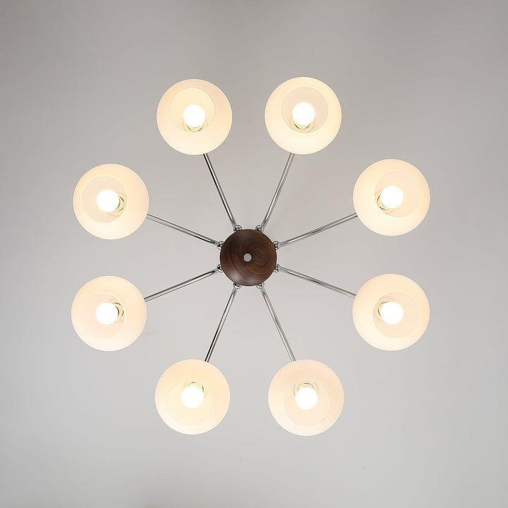 Modern Iron & Glass Multi-Arm Ceiling Chandelier – 3 to 8 Lights