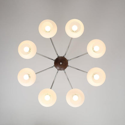 Modern Iron & Glass Multi-Arm Ceiling Chandelier – 3 to 8 Lights