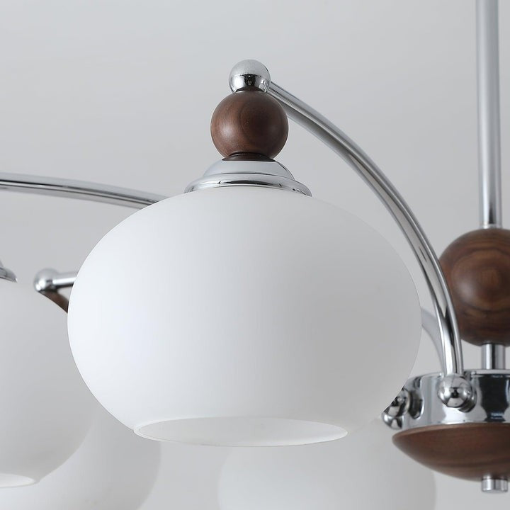Modern Iron & Glass Multi-Arm Ceiling Chandelier – 3 to 8 Lights