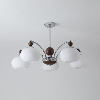 Modern Iron & Glass Multi-Arm Ceiling Chandelier – 3 to 8 Lights