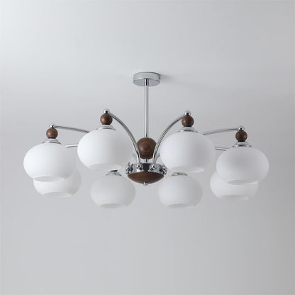 Modern Iron & Glass Multi-Arm Ceiling Chandelier – 3 to 8 Lights