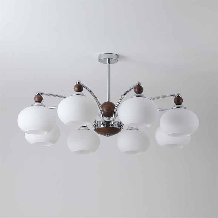 Modern Iron & Glass Multi-Arm Ceiling Chandelier – 3 to 8 Lights