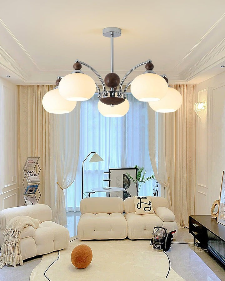 Modern Iron & Glass Multi-Arm Ceiling Chandelier – 3 to 8 Lights