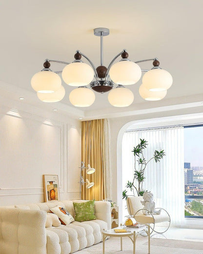 Modern Iron & Glass Multi-Arm Ceiling Chandelier – 3 to 8 Lights