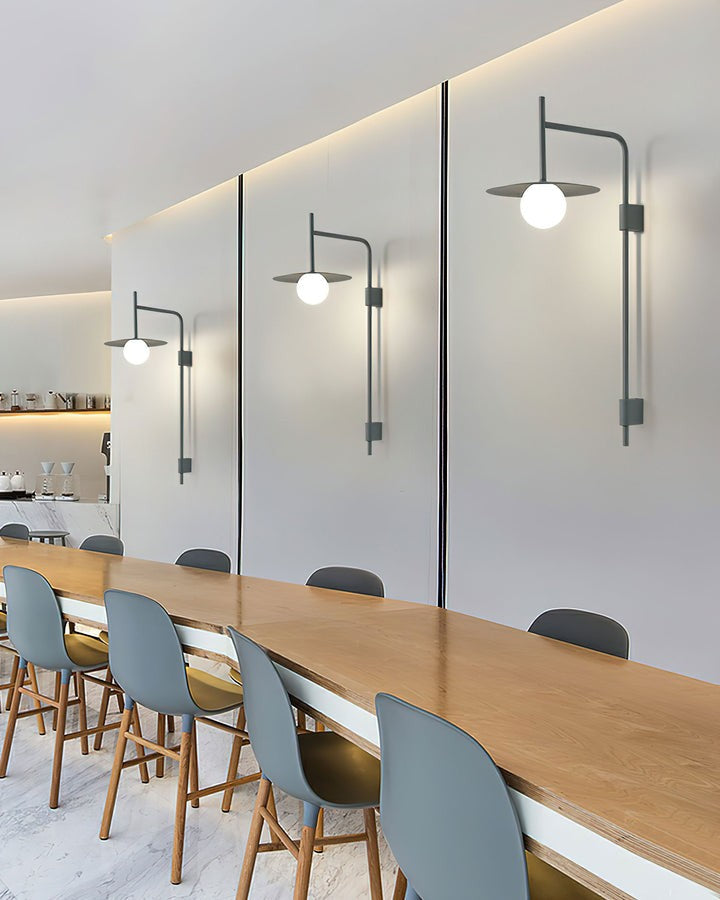 Modern Iron Wall Lamp with Frosted Glass Shade
