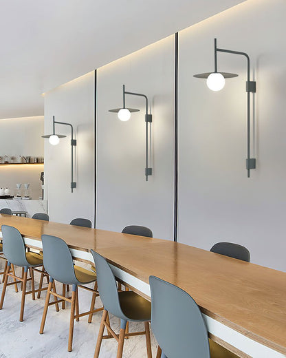 Modern Iron Wall Lamp with Frosted Glass Shade