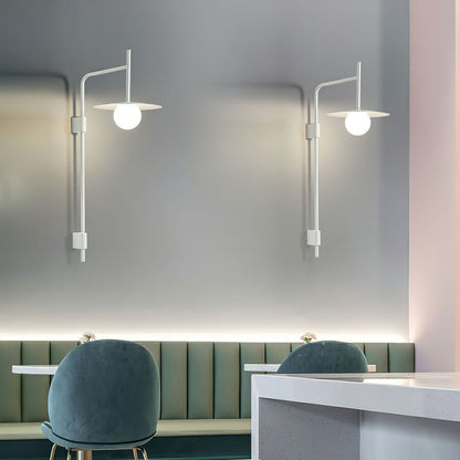 Modern Iron Wall Lamp with Frosted Glass Shade