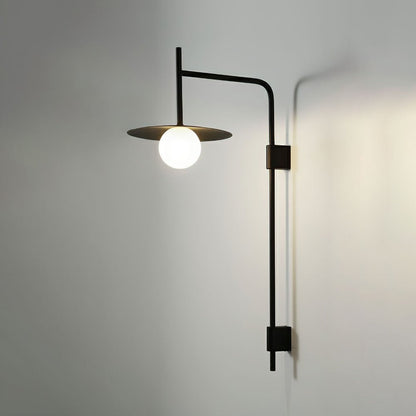 Modern Iron Wall Lamp with Frosted Glass Shade