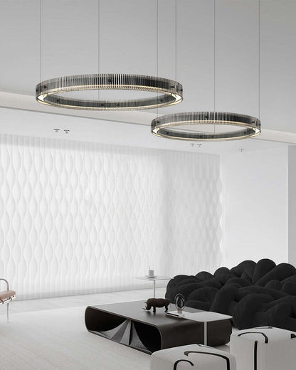 Modern LED Halo Ring Chandelier