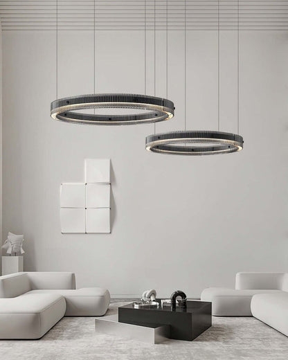 Modern LED Halo Ring Chandelier