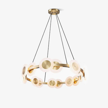 Modern Nordic 16-Arm Brass & Frosted Acrylic LED Chandelier