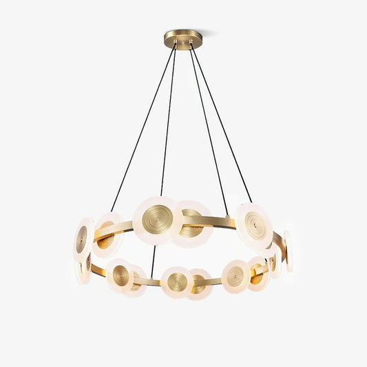 Modern Nordic 16-Arm Brass & Frosted Acrylic LED Chandelier