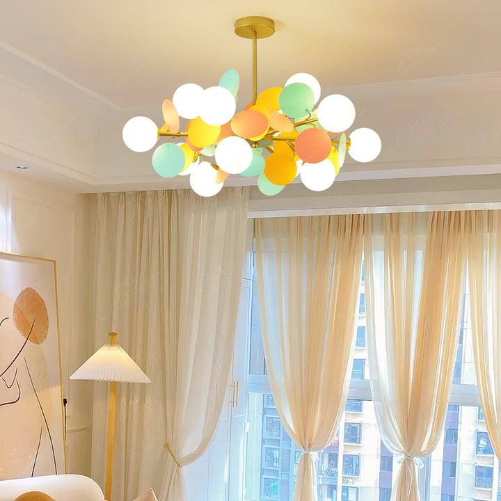 Modern Off-White Tree Branch Ceiling Chandelier