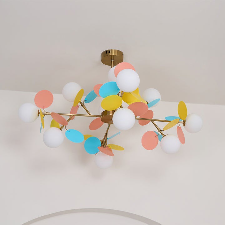 Modern Off-White Tree Branch Ceiling Chandelier