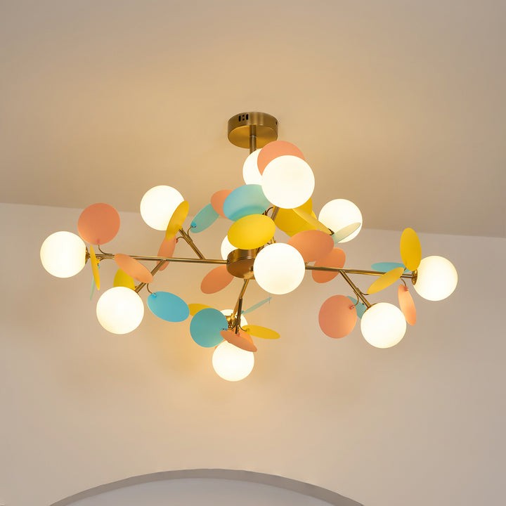 Modern Off-White Tree Branch Ceiling Chandelier