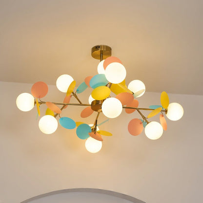Modern Off-White Tree Branch Ceiling Chandelier