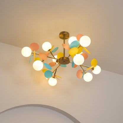 Modern Off-White Tree Branch Ceiling Chandelier