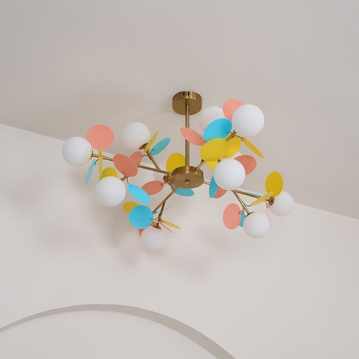Modern Off-White Tree Branch Ceiling Chandelier