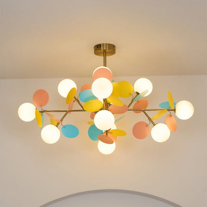 Modern Off-White Tree Branch Ceiling Chandelier
