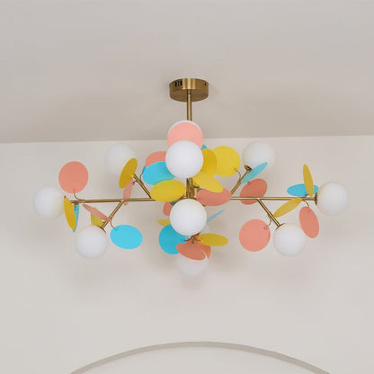 Modern Off-White Tree Branch Ceiling Chandelier