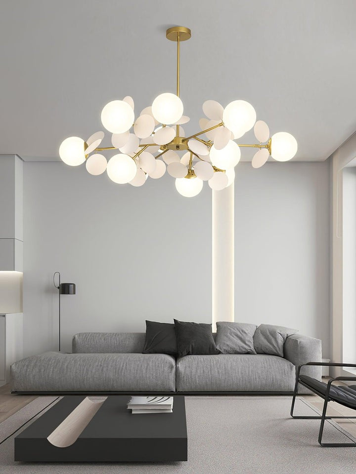 Modern Off-White Tree Branch Ceiling Chandelier
