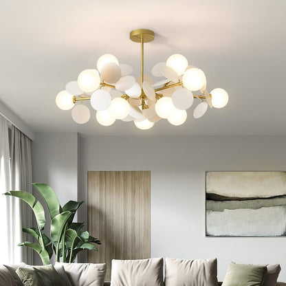 Modern Off-White Tree Branch Ceiling Chandelier