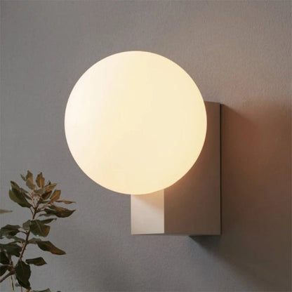 Modern Opal Glass Wall Sconce – Geometric Ambient Lighting