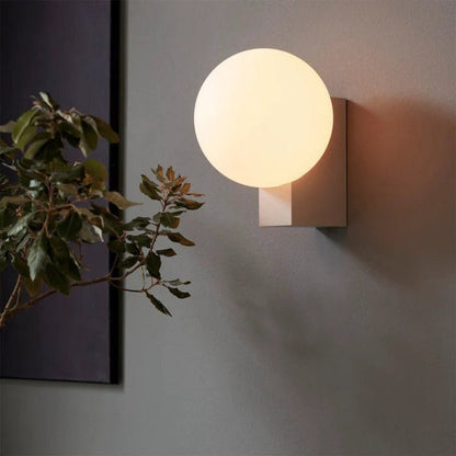 Modern Opal Glass Wall Sconce – Geometric Ambient Lighting