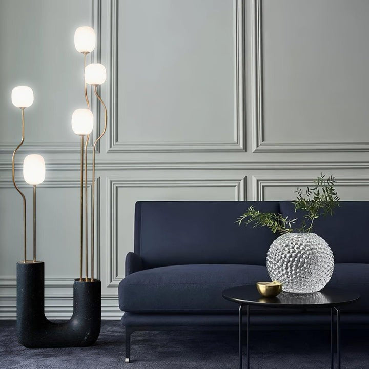 Modern Resin & Glass LED Floor Lamp
