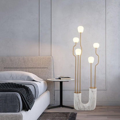 Modern Resin & Glass LED Floor Lamp
