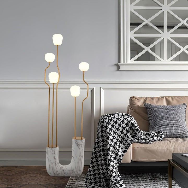 Modern Resin & Glass LED Floor Lamp