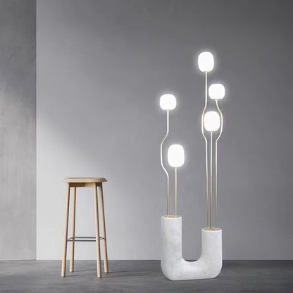 Modern Resin & Glass LED Floor Lamp